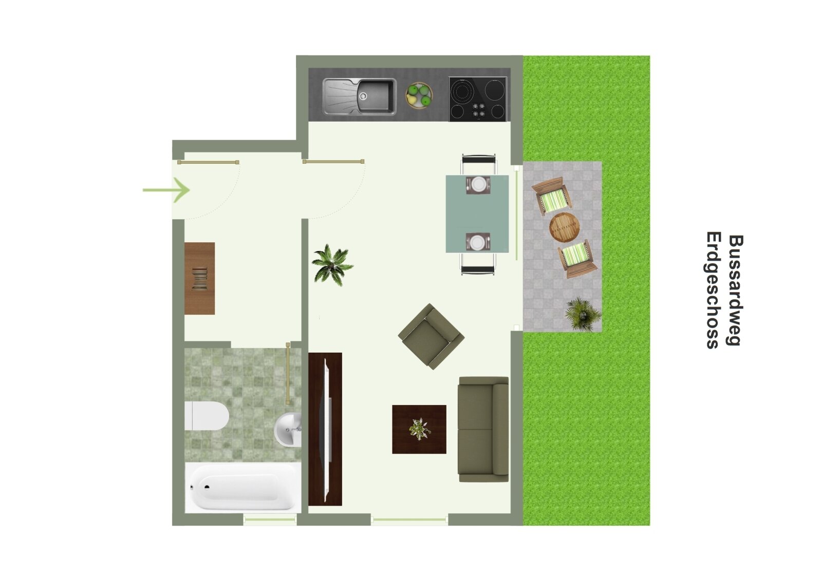 Zwei vermietete altersgerechte Einraumwohnungen zu verkaufen